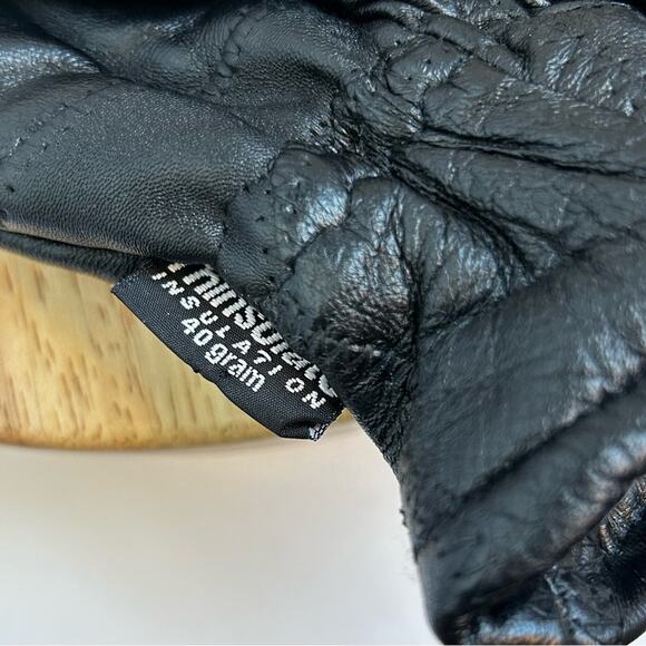 Thinsulate Men’s Leather Lines Winter Gloves - Picture 4 of 6